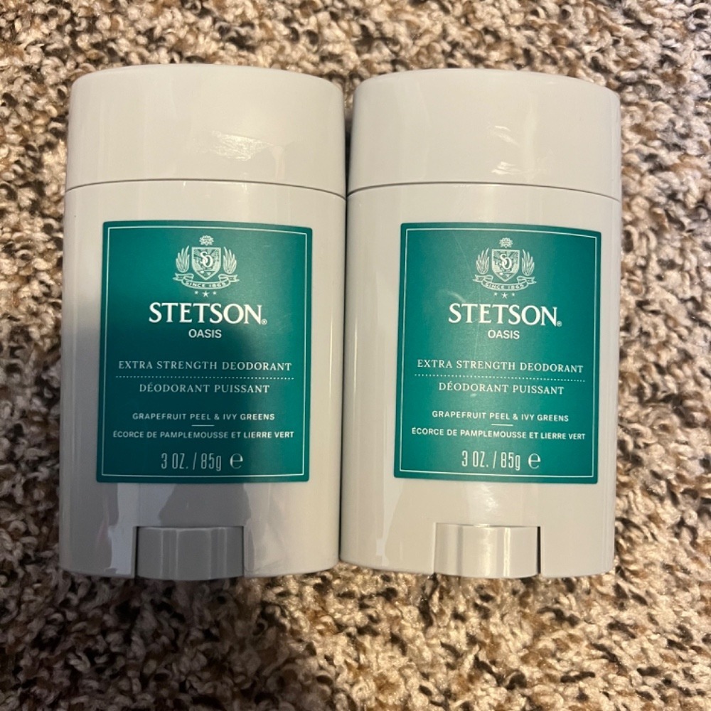 Stetson Oasis Extra Strength‎ Deodorant Grapefruit Peel & Ivy Greens 3 oz Set 2